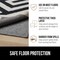 Felt with Rubber Stay in Place Slip Resistant Rug Pad, 1/8 inch Thick, 2x8 FT Protective Padding Under Area Rugs, Cushioned Gripper Pads, Carpet Runners, Hardwood Floors Protection